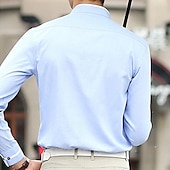 economico camicie oxford da uomo-Per uomo Camicia Camicia con colletto cinese Camicia con colletto alla coreana Camicia elegante Camicia con Bottoni Semplice Matrimonio Feste Rosa Blu Azzurro cielo Grigio scuro Manica Lunga Colletto