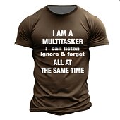 Men's Graphic Letter T Shirt Short Sleeve T shirt 3D Print Crew Neck Shirt Daily Designer Casual Sports Outdoor Holiday Going out Black Navy Blue Brown Spring & Summer Clothing Apparel S M L XL 2XL 11