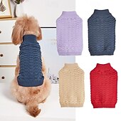 cheap Sweaters-Dog Cat Sweater Jumper Cute Casual Winter Breathable Soft Washable Comfortable Outdoor Casual Daily Dog Clothing for Bichon Frise Pomeranian Baby Pet Papillon Small