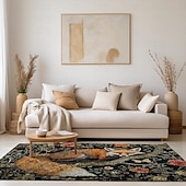 levne Koberce na plochu-inspirovaný william morris fox area kobereček kuchyňská podložka neklouzavá olejivzdorná podlahová podložka obývací pokoj koberec vnitřní venkovní podložka dekorace ložnice koupelna podložka vchod