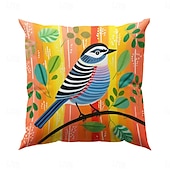 cheap Animal Style-Spring Birds 1PC Throw Pillow Covers Multiple Size Coastal Outdoor Decorative Pillows Soft  Cushion Cases for Couch Sofa Bed Home Decor