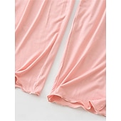 cheap Women&#039;s Sleepwear-Women&#039;s Pajamas Sets Pure Color Simple Comfort Home Daily Bed Modal Breathable Crew Neck Long Sleeve T shirt Tee Pant Elastic Waist Summer Spring Home Outfits