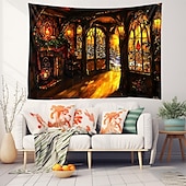 levne krajinářský gobelín-fantazie dům závěsný gobelín nástěnné umění velký gobelín nástěnná malba výzdoba fotografie pozadí přikrývka opona domácí ložnice dekorace obývacího pokoje