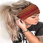 abordables Accesorios para el peinado del cabello-Diadema elástica ancha para mujer, diadema deportiva para yoga, banda para el pelo