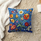 ieftine stil floral și plante-flori de epocă 1 bucată huse de pernă cu dimensiuni multiple perne decorative de coastă în aer liber huse de perne moi pentru canapea canapea pat decor acasă