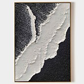 economico Quadri astratti-dipinto a mano dipinto con texture nera dipinto fatto a mano astratto in bianco e nero dipinto in bianco e nero arte della parete dipinto in bianco e nero con texture decorazioni per la casa pronto da