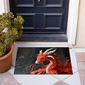 preiswerte Fußmatten-Bunte Drachen-Fußmatte, Fußmatten, waschbare Teppiche, Küchenmatte, rutschfester, ölbeständiger Teppich, Innen- und Außenmatte, Schlafzimmer-Dekoration, Badezimmermatte, Eingangsteppich