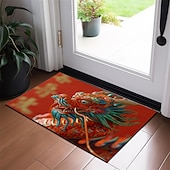preiswerte Fußmatten-Bunte Drachen-Fußmatte, Fußmatten, waschbare Teppiche, Küchenmatte, rutschfester, ölbeständiger Teppich, Innen- und Außenmatte, Schlafzimmer-Dekoration, Badezimmermatte, Eingangsteppich