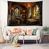 levne krajinářský gobelín-fantazie dům závěsný gobelín nástěnné umění velký gobelín nástěnná malba výzdoba fotografie pozadí přikrývka opona domácí ložnice dekorace obývacího pokoje