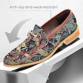 preiswerte Loafer aus hochwertigem Leder-Herren Loafer &amp; Slip On Formale Schuhe Abendschuhe Leder Italienisches vollnarbiges Rindsleder Komfortabel Rutschfest Slipper Blau
