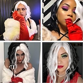 levne Dámské Kostýmy-Sto a jeden dalmatin Cruella de Vil Šaty Cosplay kostým Náhrdelník prázdniny Filmové kostýmy for Dámské Dospělé Karneval Plesová maškaráda