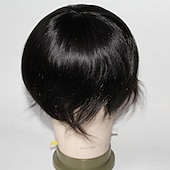 halpa Hiuspalat ja -housut-monohiukset miesten toupee hiuslisäke poly iho hiusten ympärillä kestävä npu monofilamentti peruukki hiusten korvike miehille