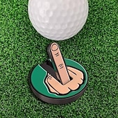 olcso Golf kiegészítők és felszerelések-vicces középső ujj golflabda marker mágneses golf sapka klip levehető golflabda pozíció jelzés golf dekorációk tartós vicces golf dekorációk
