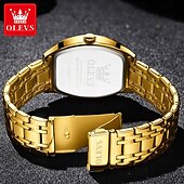 cheap Quartz Watches-OLEVS Men Quartz Watch Fashion Business Wristwatch Luminous Calendar Date Week Waterproof Steel Watch