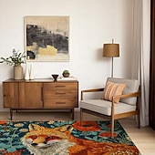 levne Koberce na plochu-inspirovaný william morris fox area kobereček kuchyňská podložka neklouzavá olejivzdorná podlahová podložka obývací pokoj koberec vnitřní venkovní podložka dekorace ložnice koupelna podložka vchod