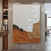 preiswerte Abstrakte Gemälde-handgemaltes, schweres Strukturgemälde, handgemachtes Terrakotta-Strukturgemälde, Wandkunst, minimalistisches Gemälde, Wandkunst, Gipskunst, Terrakotta-abstrakte Kunst, helle Wandkunst,