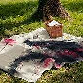 abordables Mantas de cama-Manta con estampado floral, mantas de franela, cálidas, regalos para todas las estaciones, manta grande