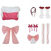 tanie Kostiumy anime-Puella Magi Madoka Magica Kaname Madoka Anime Sukienka Kostium Cosplay Stroje Garnitury cosplay Sukienki Rękawiczki Karnawał Bal maskowy Kostium Na Damskie Dla dziewczynek Dla dorosłych