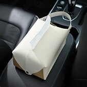halpa Järjestelyratkaisut-auto pu nahkainen pehmopaperikassi pehmopaperipidike keinonahkainen pehmopaperin säilytysauto laukku perhematkan järjestäjä auton koristelu