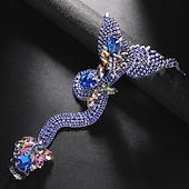 economico Braccialetti-Per donna Braccialetti anello Classico Serpente Con animale Prezioso Di tendenza Oversize Strass Gioielli braccialetto Argento / Oro Per Graduazione Serata
