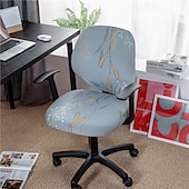 olcso Irodai szék borítója-irodai szék huzat számítógép íróasztal szék huzatok sztreccs spandex pormentes univerzális osztott forgó forgó szék huzatvédő 2 db-os készlet,irodai ajándék nőknek férfiaknak