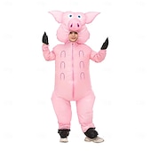 abordables Déguisements pour hommes-Cochon Costume de carnaval Costume Gonflable Déguisements drôles Costumes de famille de groupe d&#039;Halloween Adulte Homme Femme Déguisement drôle Utilisation Soirée Mascarade Carnaval Mascarade Costume