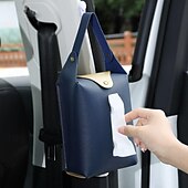 halpa Järjestelyratkaisut-auto pu nahkainen pehmopaperikassi pehmopaperipidike keinonahkainen pehmopaperin säilytysauto laukku perhematkan järjestäjä auton koristelu
