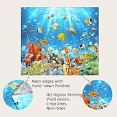 cheap Animal Tapestries-Wall Tapestry Art Decor Blanket Curtain Picnic Tablecloth Hanging Home Bedroom Living Room Dorm Decoration Animal Fish Underwater World