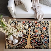 preiswerte Wohn- und Schlafzimmerteppiche-Baum des Lebens, Vintage-Boho-Teppich, Küchenmatte, rutschfeste, ölbeständige Bodenmatte, Wohnzimmerteppich, Innen- und Außenmatte, Schlafzimmerdekoration, Badezimmermatte, Eingangsteppich, Fußmatte