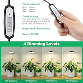 economico Lampade per coltivazione indoor-luce di crescita delle piante a spettro completo luce di riempimento retrattile bianco caldo commutabile a 2 colori con dimmer automatico