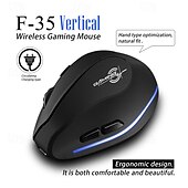 cheap Mice-ZELOTES F-35 Wireless 2.4GHz Rechargeable Vertical Mice 6 Buttons 2400 DPI Adjustable Ergonomic Optical Gaming Computer Mouse
