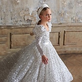 preiswerte Partykleider-kinderkleidung Mädchen Party Kleid Feste Farbe Ärmellos Leistung Gitter Prinzessin Süß Gitter Mitte der Wade Etuikleid Tüll-Kleid Sommer Frühling Herbst 2-12 Jahre Weiß Himmelblau