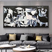 tanie Słynne obrazy-Ręcznie wykonane Hang-Malowane obraz olejny Ręcznie malowane Poziomy Sławne Kreskówki Nowoczesny Klasyczny Zwinięte płótna