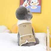 ieftine paltoane-Câini Pisici Haine Σακάκι stil minimalist Iarnă Respirabil Απαλό Lavabil Comfortabil Gros Zilnice Casul / Zilnic Sfârșit de săptămână Mers Îmbrăcăminte pentru câini for Pisica Câine Husky Labrador