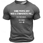 economico Magliette grafiche da uomo-Per uomo Slogan Maglietta 100% Cotone Manica Corta Grafico Camicia Blu scuro Grigio Maglietta comoda Sport all&#039;Aperto Ferie Abbigliamento di stilista