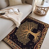 preiswerte Wohn- und Schlafzimmerteppiche-Baum des Lebens, Vintage-Boho-Teppich, Küchenmatte, rutschfeste, ölbeständige Bodenmatte, Wohnzimmerteppich, Innen- und Außenmatte, Schlafzimmerdekoration, Badezimmermatte, Eingangsteppich, Fußmatte