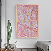 preiswerte Blumen-/Botanische Gemälde-handgemaltes abstraktes rosafarbenes Blumenölgemälde auf Leinwand, handgefertigtes Blumenölgemälde, Wandkunst, Gemälde, moderne Malerei, Frühlingskunstwerk, Wanddekoration für Wohnzimmer,