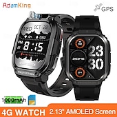 cheap Smart Watches-696 DM63 Smart Watch 2.13 inch 4G LTE Cellular Smartwatch Phone Bluetooth 4G Pedometer Call Reminder Heart Rate Monitor Compatible with Android iOS Men GPS Hands-Free Calls with Camera IP 67 48mm