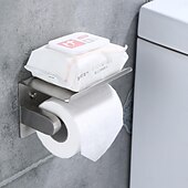 お買い得  トイレットペーパーホルダー-トイレットペーパーラック 304 ステンレス鋼の多機能収納ロールペーパーラック浴室用 1pc