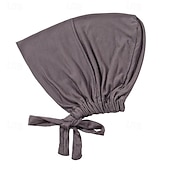 cheap Arabian Muslim-Muslim Underscarf Women Veil Hijab Bonnet Solid Color Scarf Turbans Head scarves For Female Hijab Cap Islamic Hat Turbante Mujer