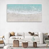 abordables Peintures paysages-peinture à l&#039;huile peinte à la main peintures de mer texturées chaudes faites à la main art océanique moderne peinture sur toile abstraite oeuvre personnalisée cadeaux personnalisés art wabi sabi