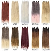 abordables Crocheter les cheveux-extensions dreadlock 24 pouces synthétique hippie simple extrémité dreads 15 brins ombre brun 0,6 cm largeur extensions loc style reggae crochet cheveux pour femmes
