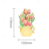 cheap Stickers-Pop Up Greeting Card For Mother&#039;s Day 3D Hydrangea Flower Paper Carving Ornament Creative Birthday Wishing Handmade Gift Thanksgiving Wishing Card For Mother Mother&#039;s Day Gift 1pc