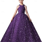 preiswerte Kleider für die Blumenmädchen-kinderkleidung Mädchen Blumenmädchen Kleid Party Kleid Feste Farbe Ärmellos Formal Leistung Hochzeit Gitter Prinzessin Süß Gitter Mitte der Wade Etuikleid Tüll-Kleid Blumenmädchenkleid Sommer