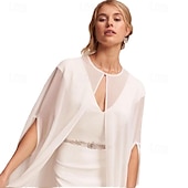 cheap Bridal Wraps-Women's Wrap Bridal's Wraps Elegant Pure Sleeveless Chiffon Wedding Wraps With Pure Color For Wedding Summer