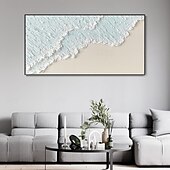 abordables Peintures paysages-peinture à l&#039;huile peinte à la main peintures de mer texturées chaudes faites à la main art océanique moderne peinture sur toile abstraite oeuvre personnalisée cadeaux personnalisés art wabi sabi
