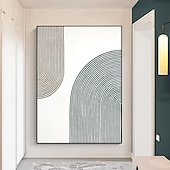 billiga Abstrakta målningar-handmålad 3d väggkonst blå minimalism texturmålning handgjord blå väggkonst blå texturerad oljemålning väggkonstmålning stor blå abstrakt knivmålning redo att hänga eller duk