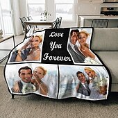 levne Personalizovaná deka-Přizpůsobená deka personalizované dárky 6 fotek personalizované dárky pro páry přizpůsobená deka I Love You dárky narozeninové dárky pro manželku manžela přítelkyni přítele domácí zvířata