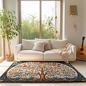 preiswerte Wohn- und Schlafzimmerteppiche-Baum des Lebens, Vintage-Boho-Teppich, Küchenmatte, rutschfeste, ölbeständige Bodenmatte, Wohnzimmerteppich, Innen- und Außenmatte, Schlafzimmerdekoration, Badezimmermatte, Eingangsteppich, Fußmatte
