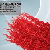 abordables Crocheter les cheveux-2 pack océan vague profonde crochet cheveux 16 pouces bouclés tressage cheveux pour crochet tresses déesse locs crochet cheveux dreadlock extensions